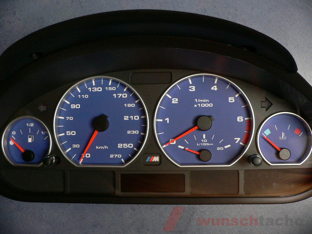 Tachoscheibe für Tacho BMW E46 Benziner *Alp-Orig*  270 kmh