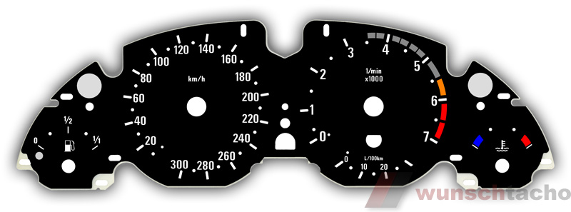 Compteur de vitesse vitre pour Bmw e38-e39/e53/x5 en m5 ...